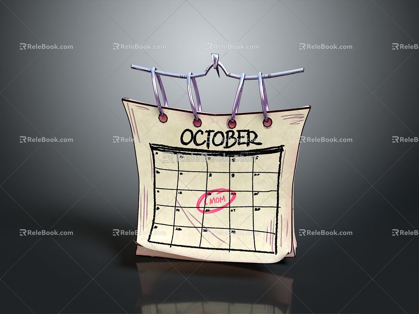 Calendar Cartoon Calendar Desk Calendar Next Generation Item 3 Print 3d model