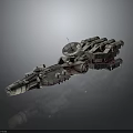 Futuristic Interstellar Spaceship With Modular Structure Antenna Arrays And Metallic Surface Design 3d model
