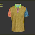 Yellow Polo Shirt With Short Sleeves Classic Collar And Plain Design