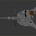 Turret Turntable Railgun Sci-fi Tower Defense Game Tower Defense Sci-fi Turret Game Turret Game Battery 3d model