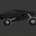 Futuristic Sci Fi Vehicle Design With Spiked Wheels And Human Figure