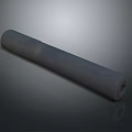 Gray Cylindrical Military Weapon 3D Model With Textured Metal Surface And Dark Background