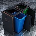 Garbage sorting trash can shell 240L trash can garbage sorting house garbage sorting shed garbage house garbage shed domestic garbage bin 3d model