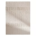 Beige Square Rug With Soft Textured Surface And Woven Edge For Living Room Decor