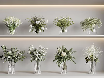 Modern Vase Flowers 3d model