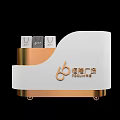 Lianlang Square Functional Carts with Shopping Bags Flower Display and Gold Accents