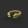 Unique Golden Claw Shaped Ring Stylish Jewelry Accessory For Daily Wear