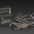 Ruins Collapsed Buildings Earthquake Buildings Destroyed Bridges Collapsed Bridges Abandoned Bridges 3d model