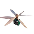Modern Six Blade Fan Design With Sleek Metal Construction And Aesthetic Appeal