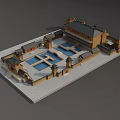 Traditional Chinese Ancient Architectural Complex With Courtyard Ponds And Classic Roof Designs