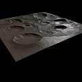 lunar surface topography mountain geomorphology crater planet low surface moon 3d model