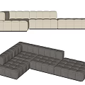 Modern multi-person sofa corner sofa 3d model
