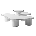 Modern Wooden Coffee Table Designs With Unique Shape Tops And Round Legs