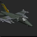 Green Fighter Jet With Weapon Mounts Cockpit Tail Fin And Design Details