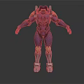 Purple Biomechanical Mech Character Design With Humanoid Form Metallic Armor And Golden Accents