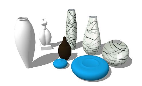 Modern Utensils Crafts Utensils Porcelain 3d model