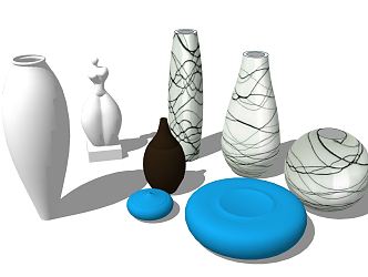 Modern Utensils Crafts Utensils Porcelain 3d model