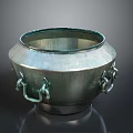 Sturdy Metallic Hardware Tools Storage Container With Ring Handles And Industrial Design
