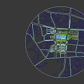 Modern Commercial Street With Tall Buildings Glass Curtain Walls Plaza Pedestrians And Vehicles