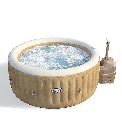 INTEX Inflatable Round Hot Tub With Massage Jets And Control Unit 3d model