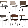 Various Styles Modern Dining Chairs With Metal Legs And Different Colors