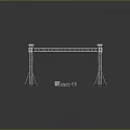 Iron Frame Performance Stage Iron Frame Storage Rack Large Iron Frame Iron Frame House Factory Industrial Iron Frame Iron Ladder 3d model