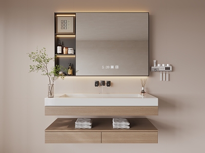 modern sink bathroom cabinet 3d model