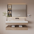 modern sink bathroom cabinet 3d model