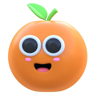 Modern Orange Fruit Cartoon Fruit Anime Fruit 3d model