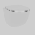 Modern Wall Mounted Toilet With Sleek White Design And Smooth Surface