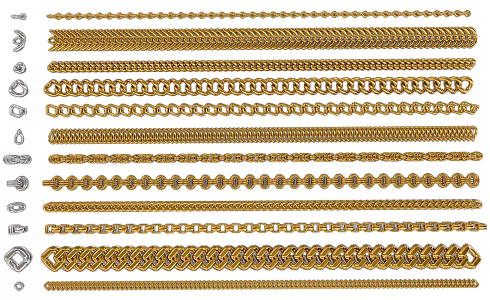 Modern Chain Jewelry suit Gold Chain Necklace 3d model