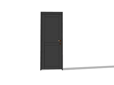 Modern swing door interior door 3d model