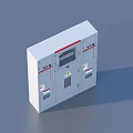 White Household Electrical Control Cabinet With Digital Display Screen And Operation Buttons