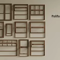 Poliform Wooden Wall Mounted Shelves With Various Designs And Shapes