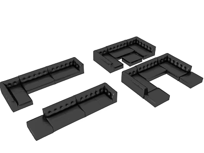 Modern Multiplayer Sofa Sofa Combination 3d model