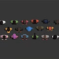 Diverse Game and Movie Characters with Various Outfits and Cartoon Designs