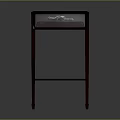Dark Red Glass Top Side Tables With Two Tier Shelves And Wooden Frame Set