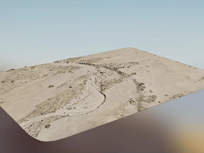Natural Desert Landscape With Rolling Sand Dunes And Scenic Terrain Features 3d model