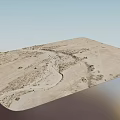 Natural Desert Landscape With Rolling Sand Dunes And Scenic Terrain Features