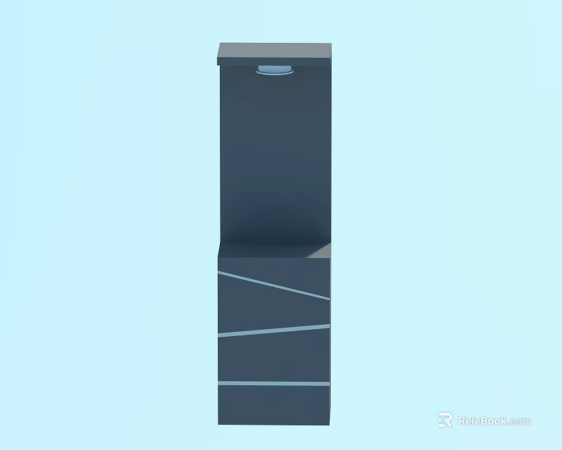 Modern Outdoor Light With Sleek Black Vertical Structure For Garden Patio Or Exterior Decor 3d model 