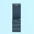 Modern Outdoor Light With Sleek Black Vertical Structure For Garden Patio Or Exterior Decor