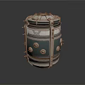Cylindrical Industrial Equipment With Metallic Structure Multiple Bolts And Mechanical Panels