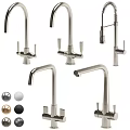 Stylish Modern Kitchen Faucets With Multiple Designs And Color Options 3d model