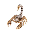Mechanical Metal Scorpion Model With Gold And Silver Craft Design 3d model
