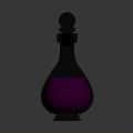 Elegant Green Glass Bottle With Spherical Cap As Decorative Household Item