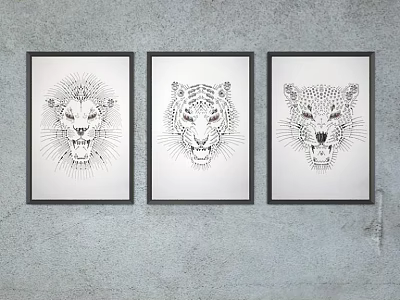 Animal painting 3d model