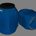 Blue Industrial Plastic Drums as Heavy Duty Storage Containers for Industry
