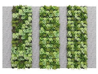 Modern Green Plant Wall Green Plant Wall Plant Wall Landscape Plant Combination 3d model