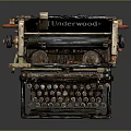 Vintage Old Fashioned Typewriter With Classic Mechanical Design And Metal Keys