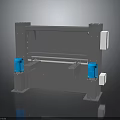 Industrial Mechanical Equipment With Gray Frame Blue Motors And White Panels